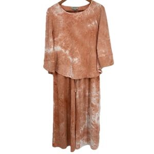 Charlie Paige Tie-Dye 3/4 Sleeve Long Pants Loungewear Women's Size Small/Medium